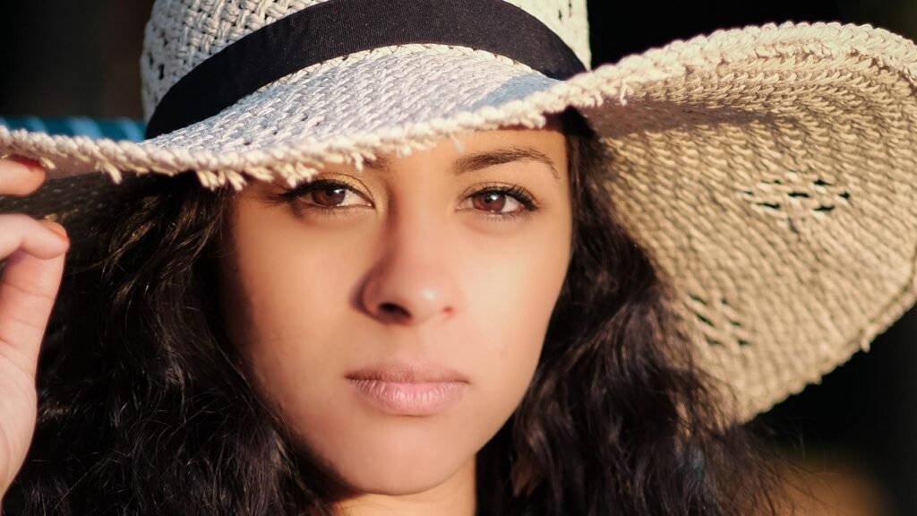Woman with flawless natural skin wearing puroBIO organic foundation in the New Zealand sun